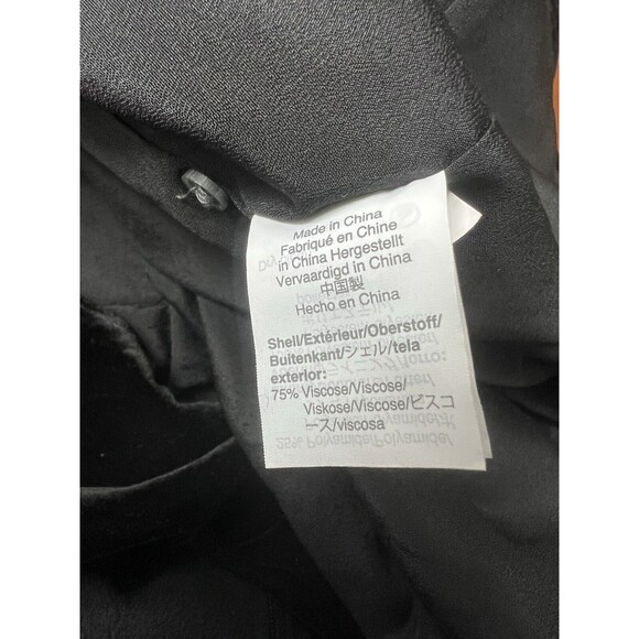 J. Crew Black Velvet True Wrap Dress Size 12 Long Slight Balloon Sleeve Witchy * - Picture 5 of 11